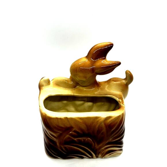 Vintage Shawnee USA Ceramic Pottery Planter Pot Deer Fawn 721 Rare Ohio - Picture 2 of 8